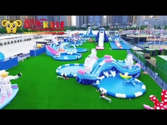 Le parc aquatique gonflable en plein air Snow World personnalisé avec une grande piscine ronde