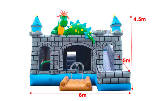 Château gonflable à saut de dinosaure avec trampoline pour enfants