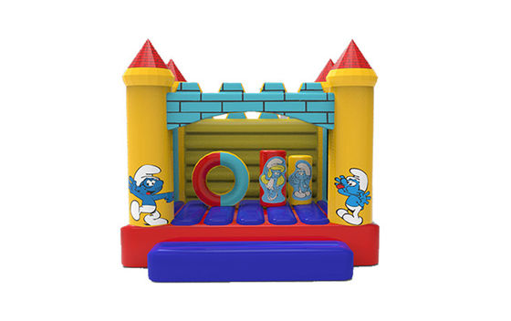 Grade commercial Petite taille gonflable Smurfs sautant maison de rebond