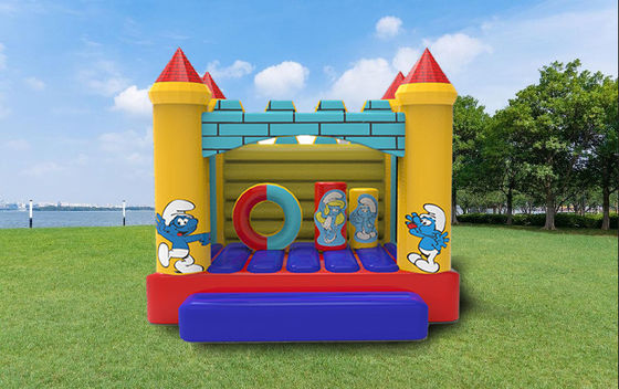 Grade commercial Petite taille gonflable Smurfs sautant maison de rebond