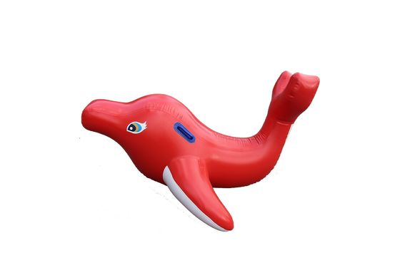 Petit dauphin rouge jouets flottants gonflables 3*1m pour le parc