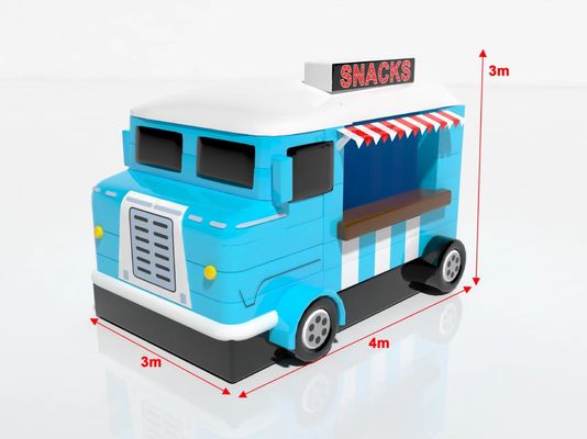 Jeux gonflables extérieurs Voiture bleue Snack Food Tent À louer