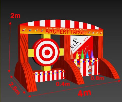 Location de jeux de carnaval gonflables de tir à l'arc pour un terrain de jeu en plein air
