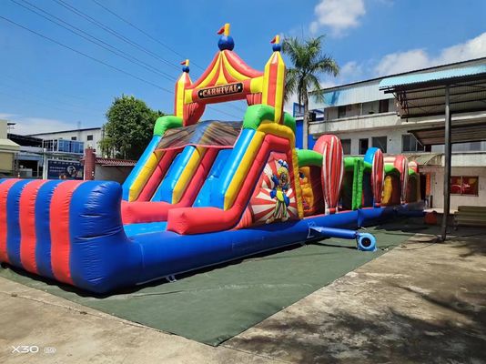 Course d'obstacles gonflable pour le carnaval, personnalisée pour la location et la vente