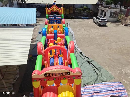 Course d'obstacles gonflable pour le carnaval, personnalisée pour la location et la vente