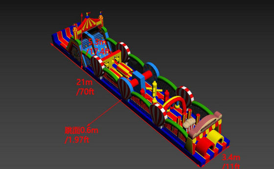 Course d'obstacles gonflable pour le carnaval, personnalisée pour la location et la vente