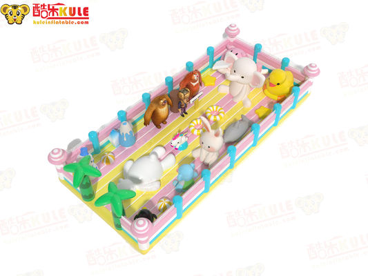 Château gonflable pour enfants avec animaux Elephant lapin