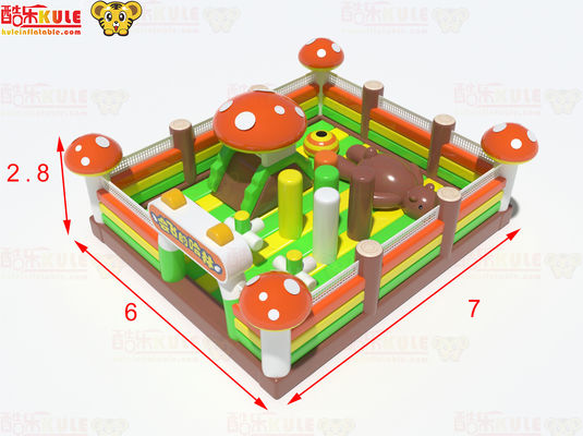 Château de saut gonflable à champignons de petite taille pour jeunes enfants