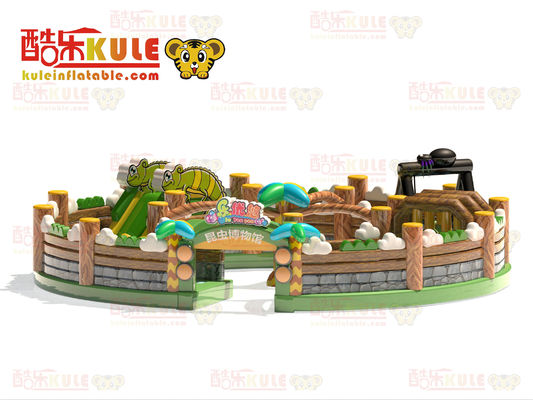 Cours d'obstacles gonflable en cercle rond Château gonflable pour enfants