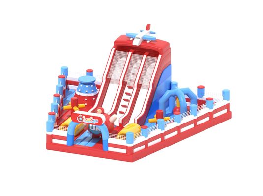 Château gonflable rouge bleu blanc