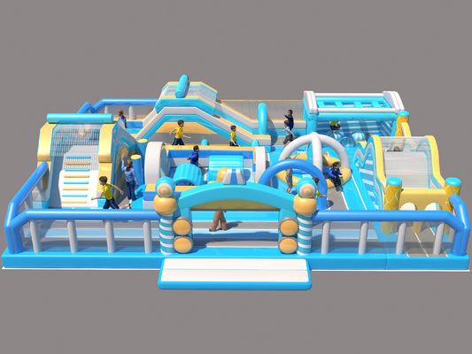 Cours d'obstacles gonflables en bâton en PVC personnalisé avec couleur multi