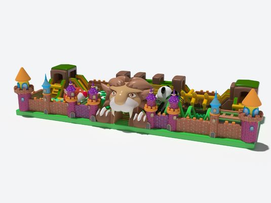Le parc à thème Lion glisse Château gonflable pour enfants