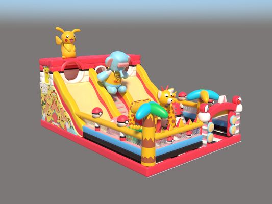Châteaux gonflables commerciaux avec des grandes glissières