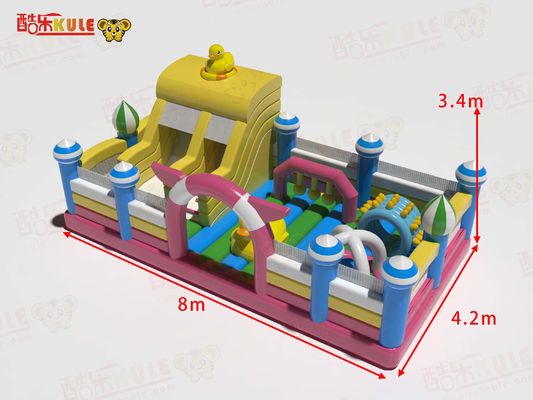 Petits châteaux gonflables sautants Parc du canard Jaune Rose Bleu