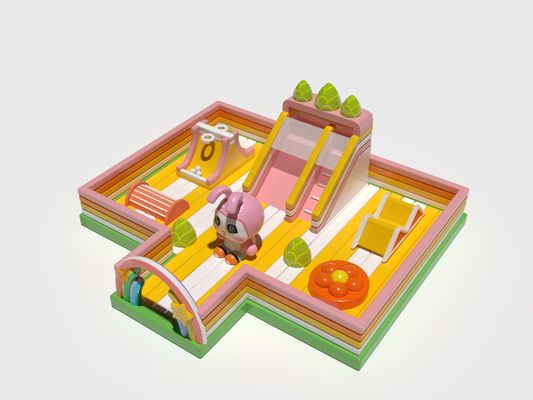 Les enfants animaux parc châteaux gonflables personnalisés avec des jeux