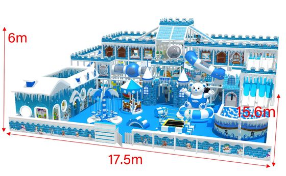 Équipement de terrain de jeux doux d'intérieur commercial avec bonhomme de neige d'hiver
