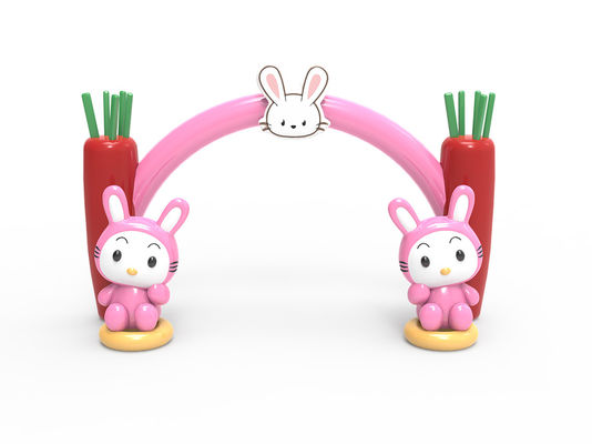 Arches gonflables pour événements de soirée de lapin carotte 6*6m pour les activités de plein air