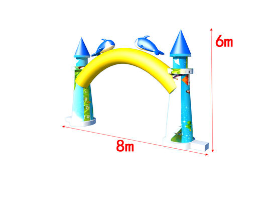 Arches gonflables pour dauphins de l'océan 8*6m pour les fêtes