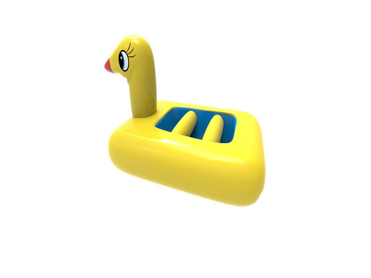 Le canard jaune jouets gonflables flottant sur l'eau sur les lacs et les océans