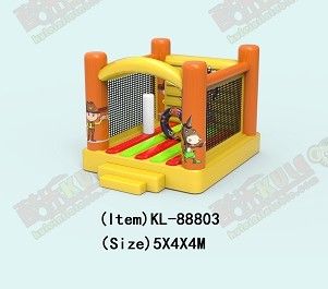 Château gonflable gonflable pour enfants avec pilier