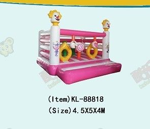 Double couture Circuit rond gonflable Obstacles de cours Le château rebondissant Impression du logo