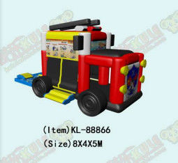 Chariot de pompiers Château gonflable maison de rebond pour enfants