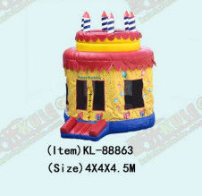 gâteau d'anniversaire gonflable en cercle rond château rebondissant 4*4*4,5m