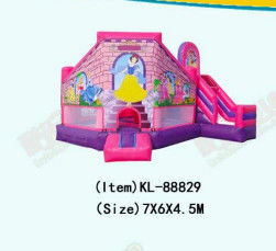 Château gonflable rose violet Disneyland Princess Bouncy pour les enfants