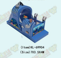 Thème des animaux marins maison gonflable avec petit toboggan