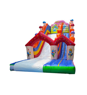 Parcs d'attractions pour enfants Smurfs gonflables Grand toboggan à louer
