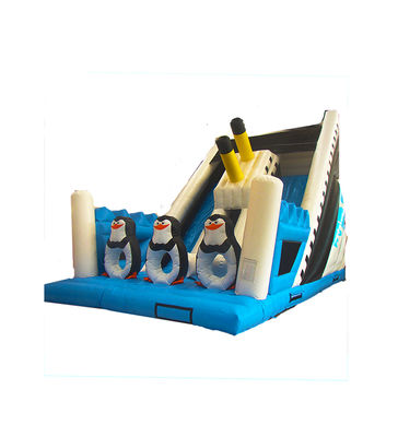Parcs d'attractions pour enfants toboggan gonflable pour les pingouins