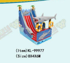 Parcs d'attractions pour enfants Baby Shark Slide gonflable À louer