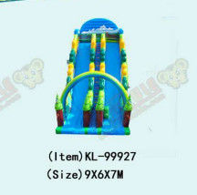 Couleur bleue enfants parc d'attractions gonflable grand toboggan à louer