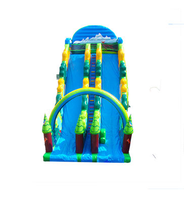 Couleur bleue enfants parc d'attractions gonflable grand toboggan à louer