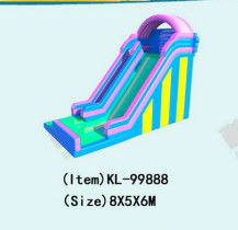 Couleur arc-en-ciel gonflable glisse N glisse aire de jeux pour enfants