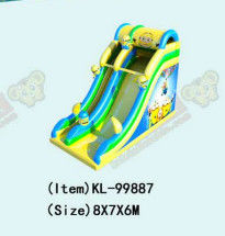 Des minions enfants parc d'attractions gonflable gonflable glisse N glisse
