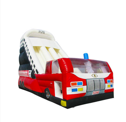 Personnalisez les diapositives gonflables Thème du camion de pompiers pour les fêtes d'enfants
