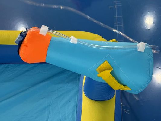 Polyester oxford gonflable bleu et orange toboggan pour enfants parc d'attractions