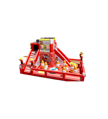 Camion de pompiers Combos enfants parc d'attractions terrain de jeu gonflable