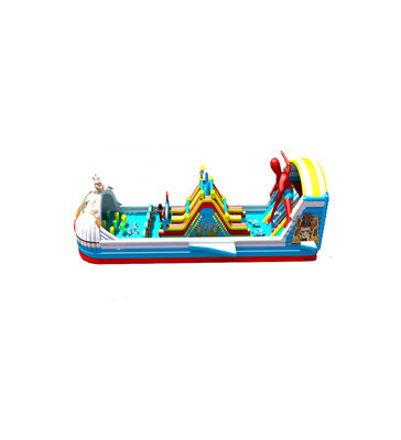 Homme araignée enfants parc d'attractions bateau gonflable toboggan de saut