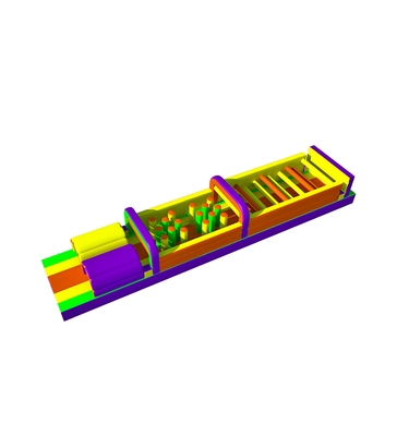 Arc-en-ciel - Couleur gonflable obstacle course jeu vif