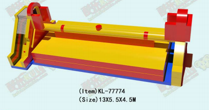 Jaune - Rouge Structure de jeu gonflable Appareil de construction joyeux