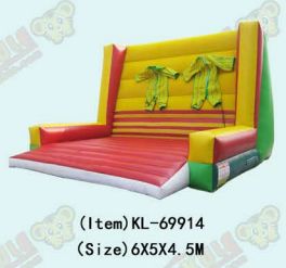 Attraction murale collante gonflable avec deux costumes inclus - structure d'escalade pour des défis passionnants