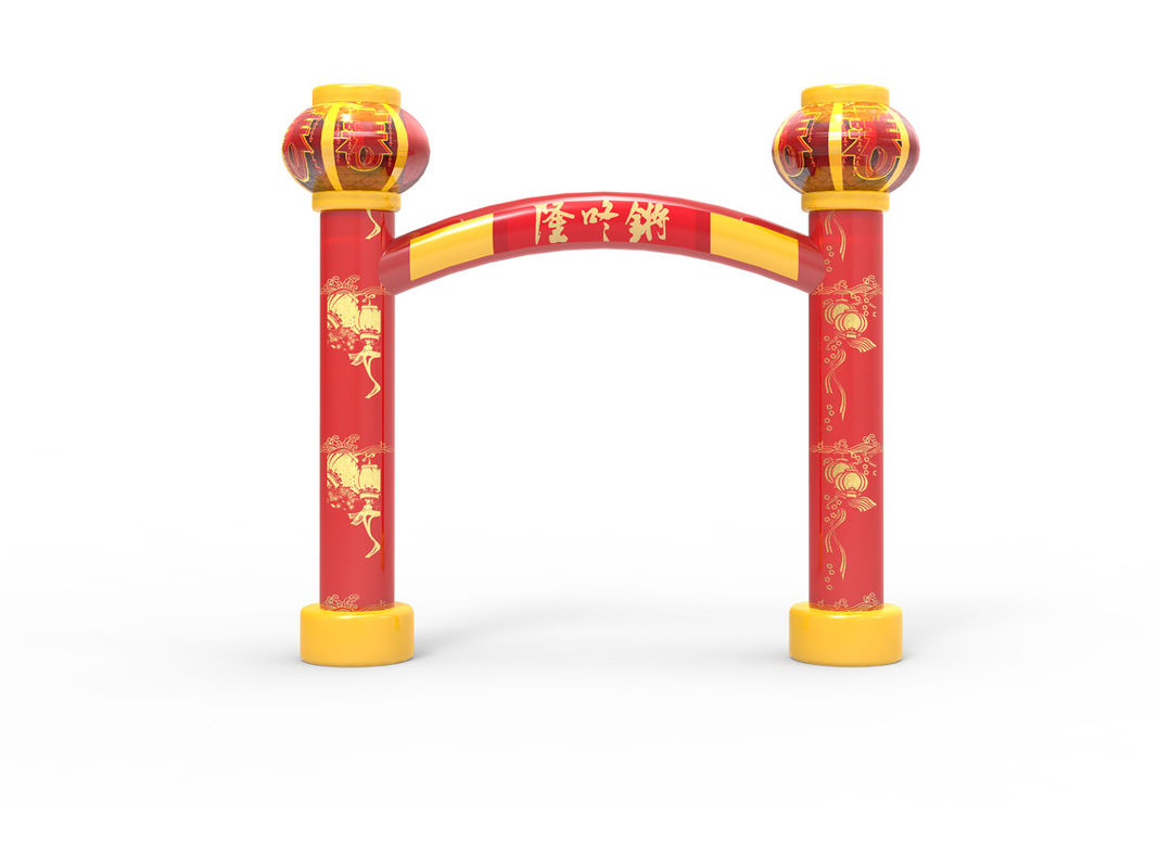 Activités en plein air Arches gonflables Couleur rouge 5*6m Pour le Nouvel An chinois