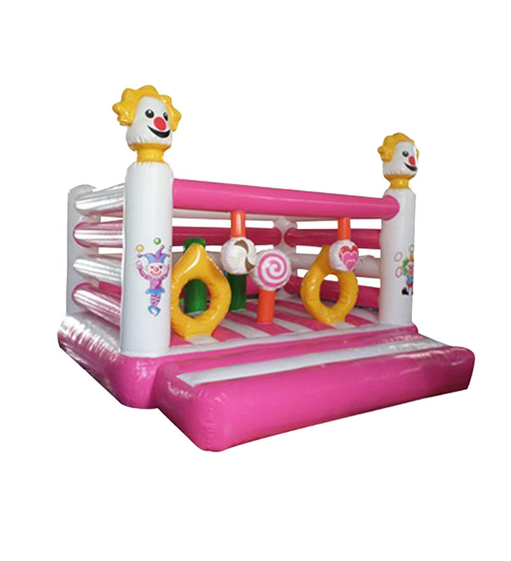 Double couture Circuit rond gonflable Obstacles de cours Le château rebondissant Impression du logo