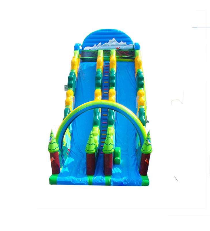Couleur bleue enfants parc d'attractions gonflable grand toboggan à louer