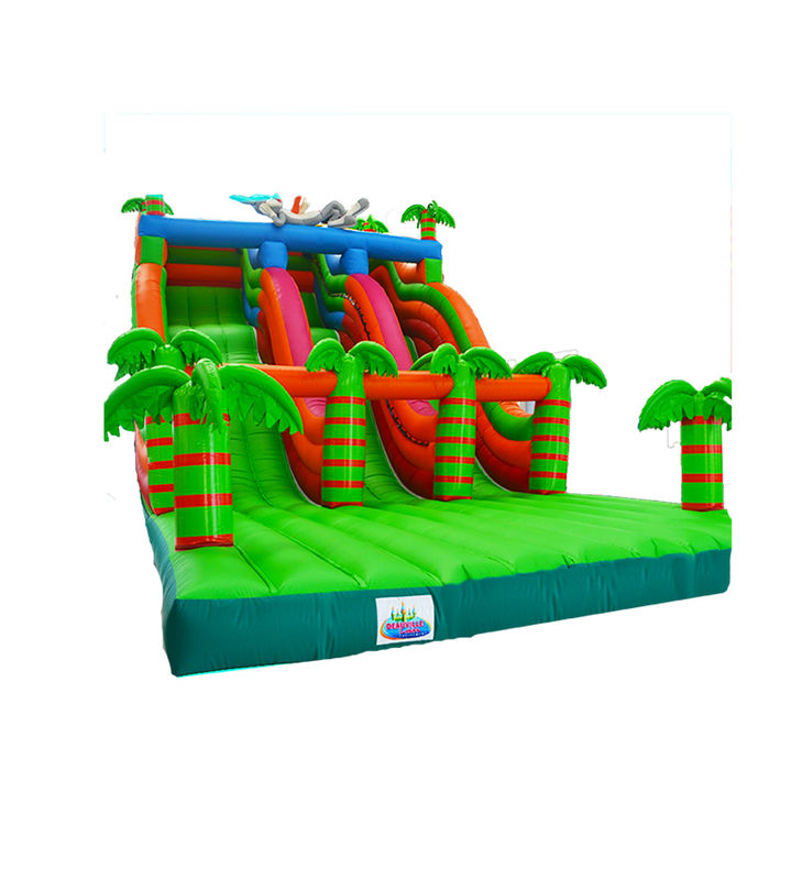 Des diapositives gonflables colorées pour enfants pour les fêtes et les terrains de jeux