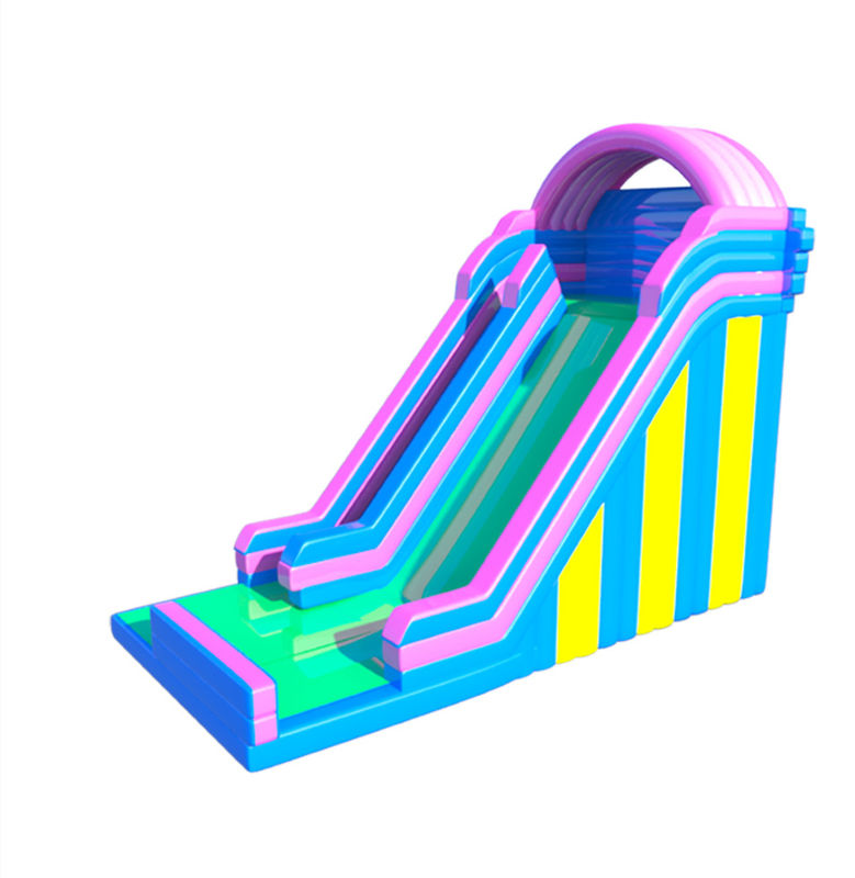 Couleur arc-en-ciel gonflable glisse N glisse aire de jeux pour enfants