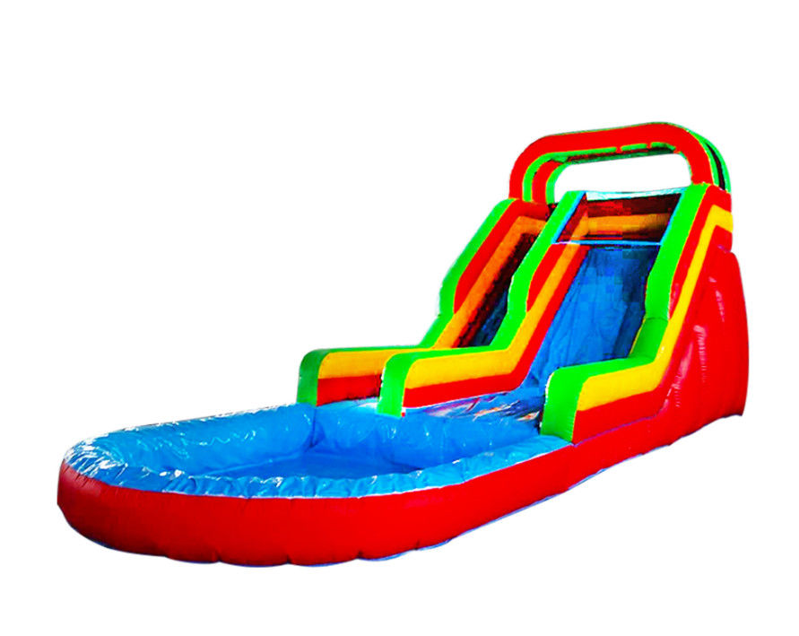 Des toboggans gonflables vibrants et colorés pour les enfants