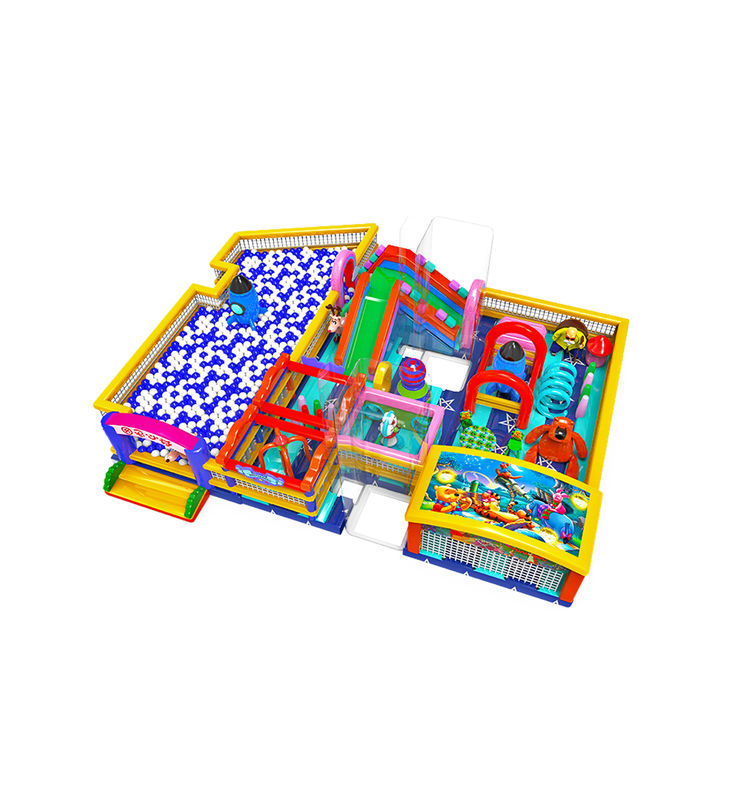 IP personnalisé enfants colorés parc d'attractions gonflable glisser-déposer rebondissant